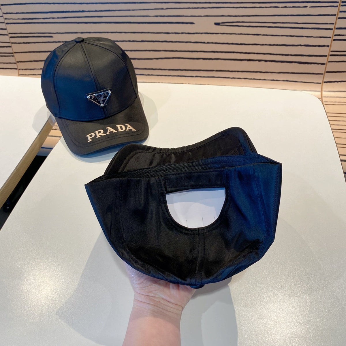 Black Curved Brim Travel  Hat