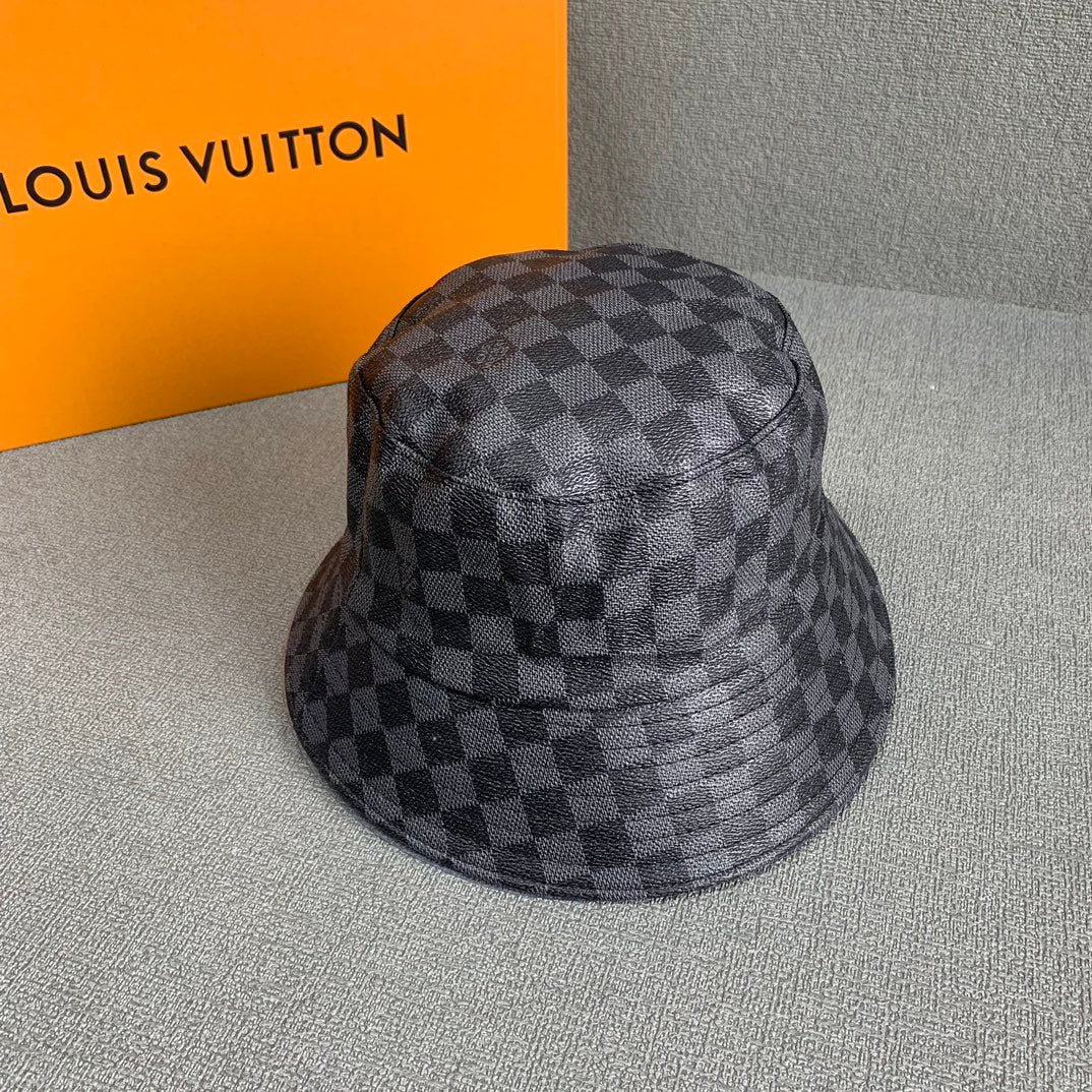 Check Canvas Travel Bucket Hat