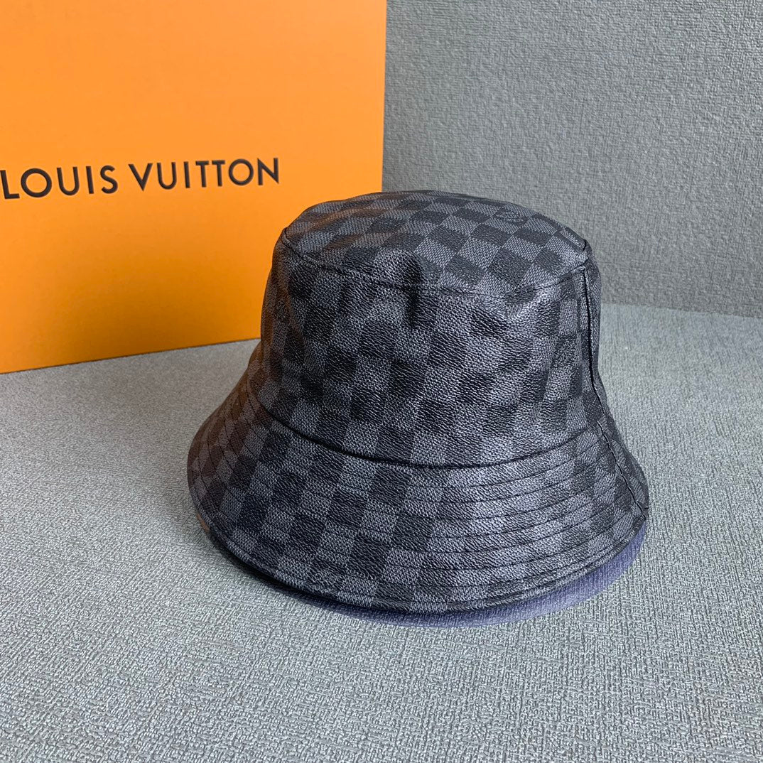 Check Canvas Travel Bucket Hat