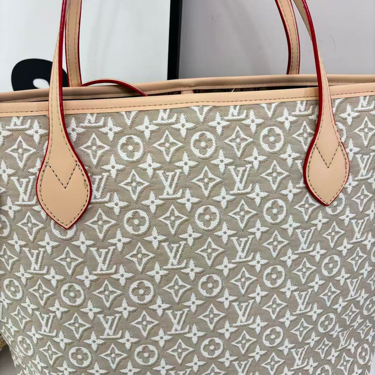 Vintage Leather Trim Tote