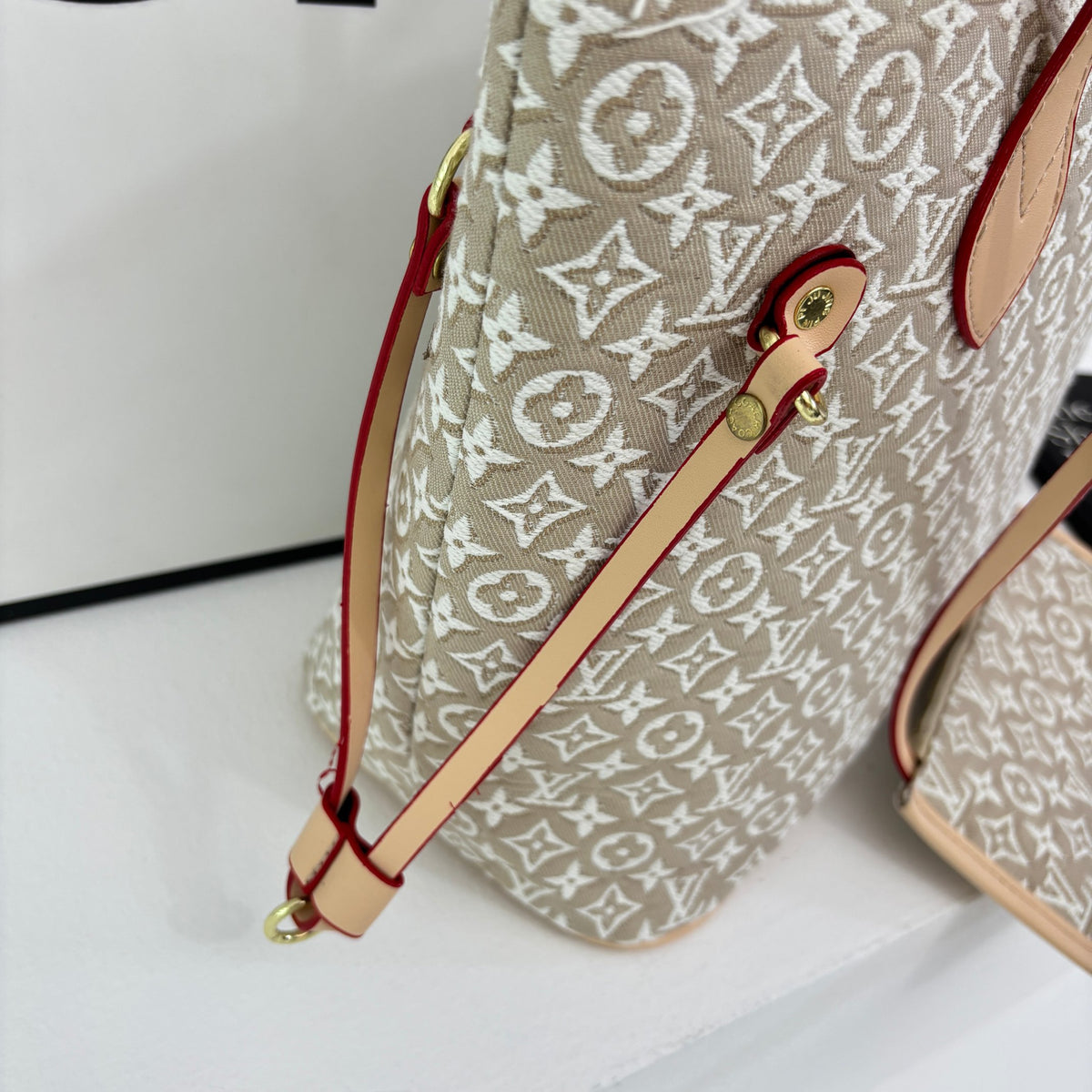 Vintage Leather Trim Tote