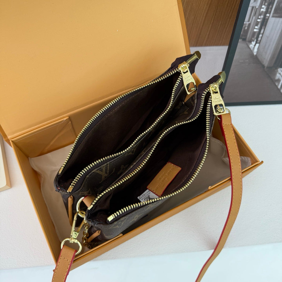 Brown Chain Shoulder Bag